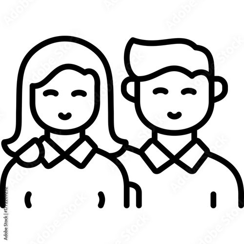 couple line icon