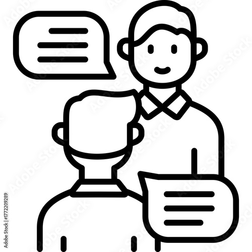 sharing talk line icon