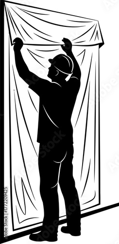 expert hands diligently prepare new space, securing project future ahead