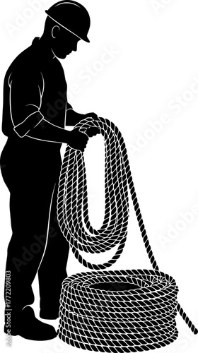 steady hands preparing critical lines, ensuring secure operations and progress