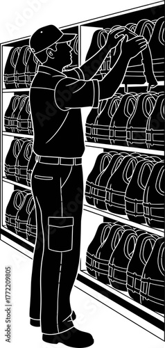 safetys keeper meticulously arranging life vests for every journey