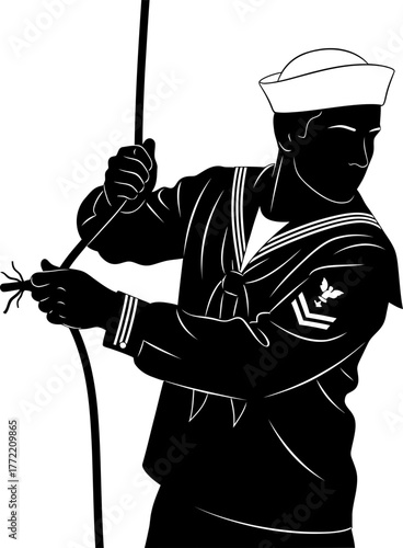 sailors resolve guiding the line, embracing maritime duty and tradition