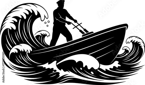 willpower against waves solo captain conquers stormy seas with grit