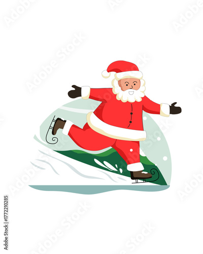 santa claus on a sledge