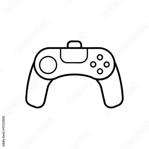 Outline of a game controller on transparent background