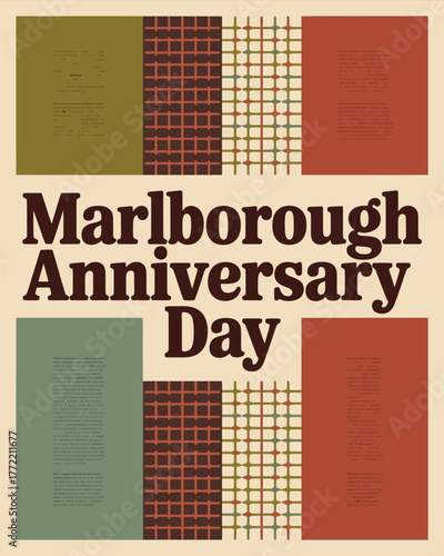 Marlborough Anniversary Day Geometric Vector Banner Design