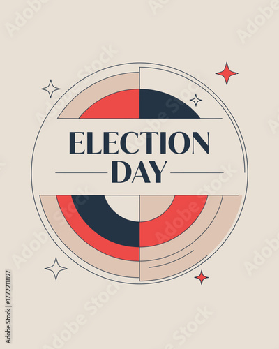 Election Day Bold Typography Voting Vector Design