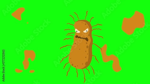 template virus bacterial cromakey animation	
