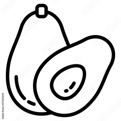 Avocado Icon Element For Design