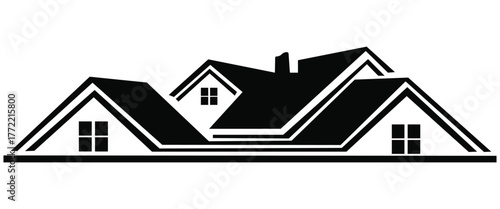 Modern Home Roof Property Logo — Real Estate Vector Icon DesignWeb