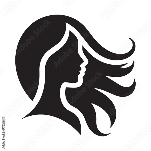 Flat Design Female Icon Vector