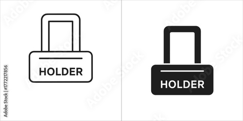 Holder icon in outline and glyph style for web design and application