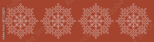 modern pulli kolam line art home decor patterns 