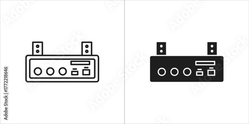 Radio transceiver icon, representing communication and technology