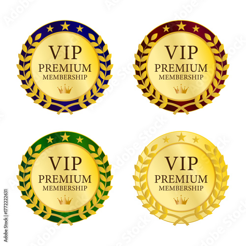 ゴールドリムが際立つ重厚なVIPプレミアムメンバーシップメダルセット