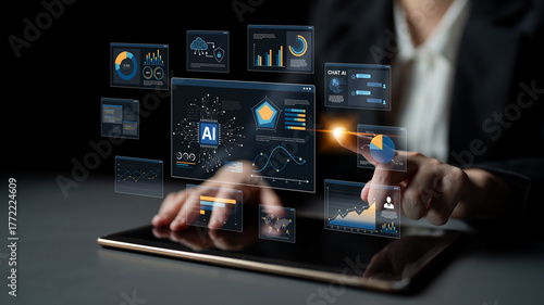 AI Assistant Brain Processor with LLM Technology, Big Data, Machine Learning, Generative AI for Business Support, Future Agentic AI Technology and Artificial Intelligence Prompt Engineering. Spline