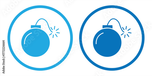 bomb icon, bomb symbol. vector illustration