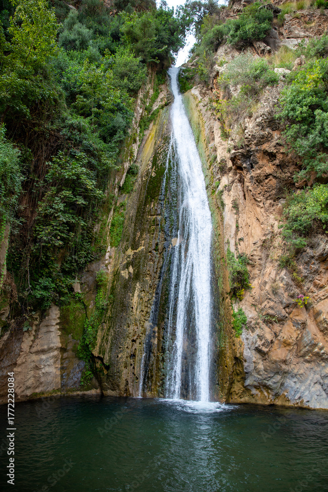 Fototapeta premium Kefrida cascade waterfall in Bejaia. Algeria