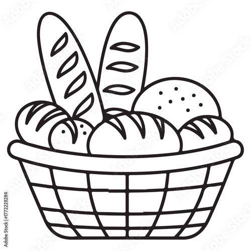 Basket with easter eggs 