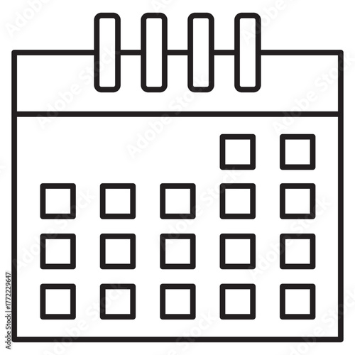 Flat Calendar Vector Illustration