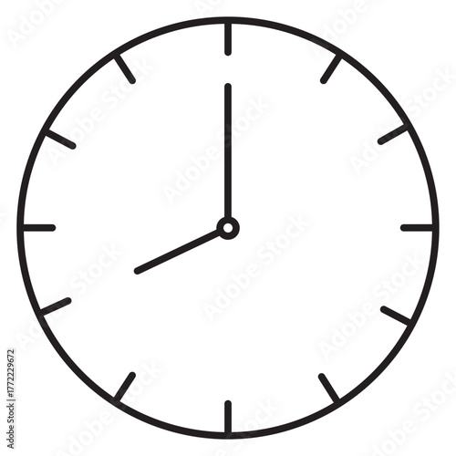Flat Clock Vector Illustration