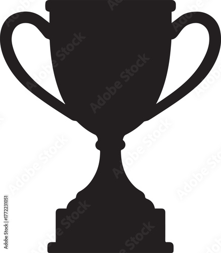 trophy silhouette vector