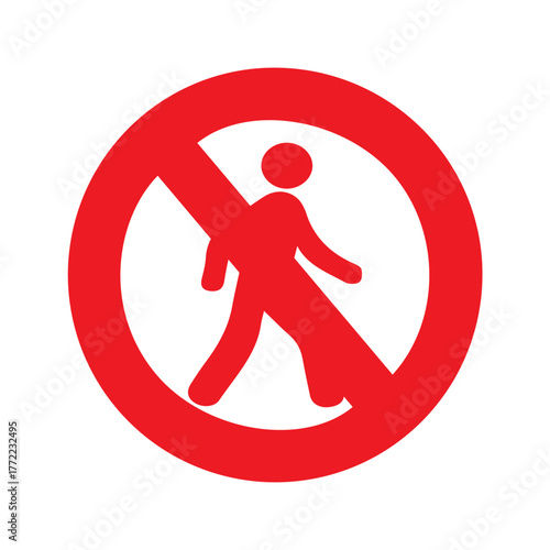 No Pedestrian Sign