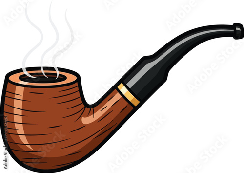 tobacco pipe vector illustration