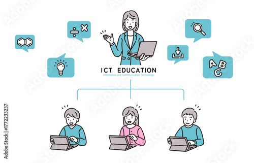 女性　ICT教育　教師　先生