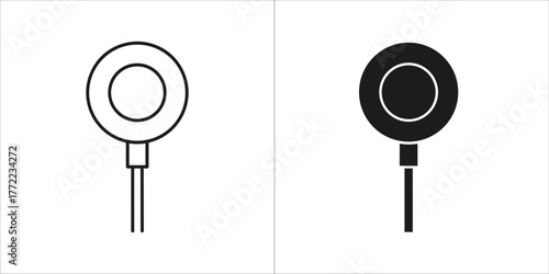 Simple vector illustration of a microphone