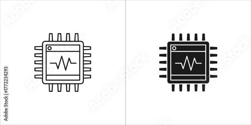 Microchip icon vector illustration design