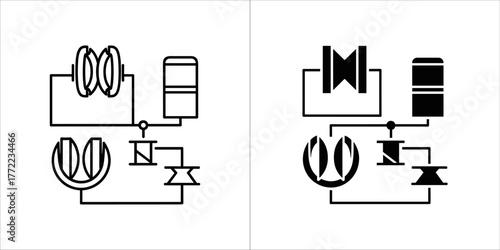 Hydraulic system diagram shows the valve system