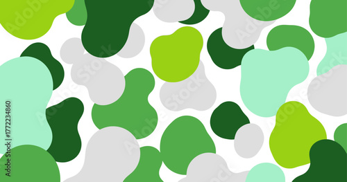 organic abstract green blob pattern