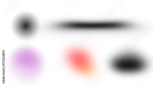 Abstract gradient shapes vector design elements for graphic design projects and creative illustrations usage