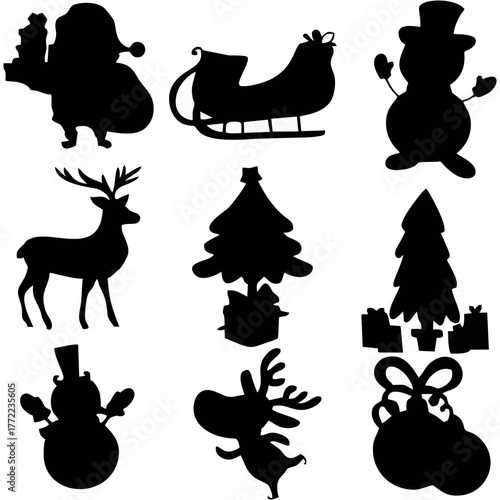 Christmass iconn sett inn bla...