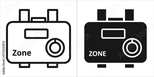Smart home zone controller icon in vector illustration