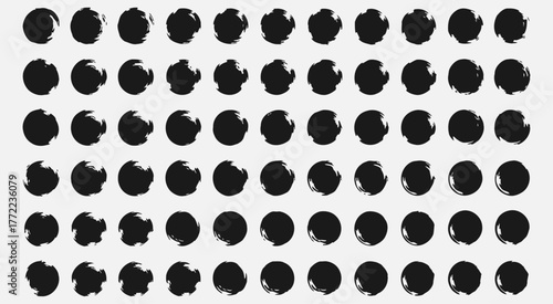 textured circle grid set