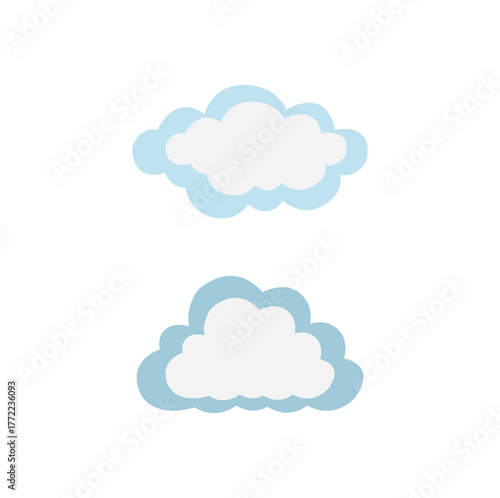 blue clouds clipart