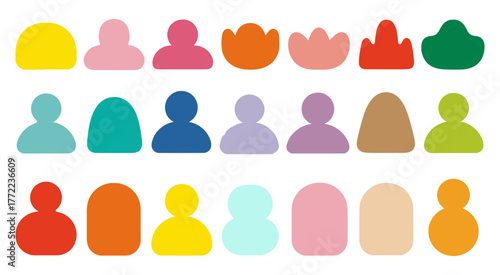 Colourful Abstract Shape Grid