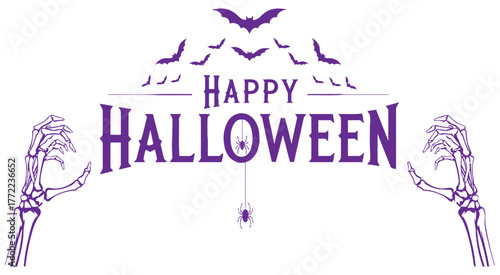 Purple Halloween Text Art