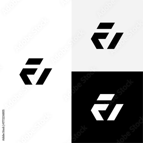 fi intial monogram vector icon illustration
