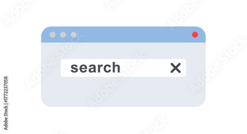 Search bar interface with the word 'search' typed in the input field.