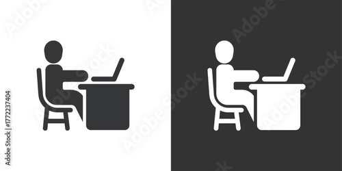 Personal study icon. Solid glyph series icon