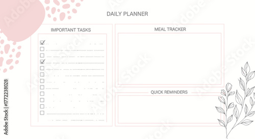 Minimal Daily Planner Sheet