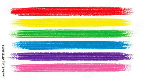 Colorful Brush Stroke Set