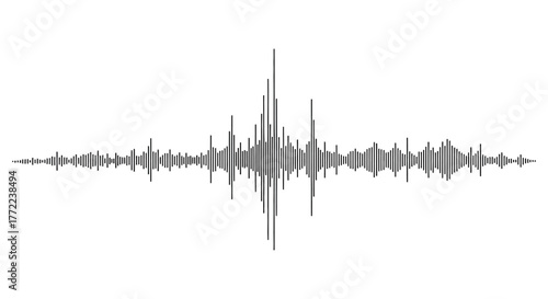 symmetrical audio waveform clip