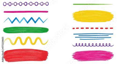 colorful brush stroke sampler