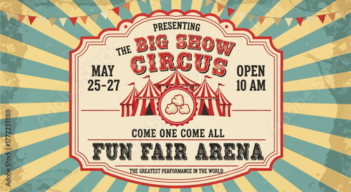 circus big show event poster