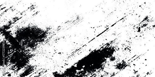 Black and White Halftone Grain and Dust Textures cracked stone pattern, and vintage artistic weathered design.