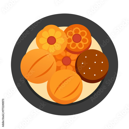 Moroccan Dessert Platter food illustration